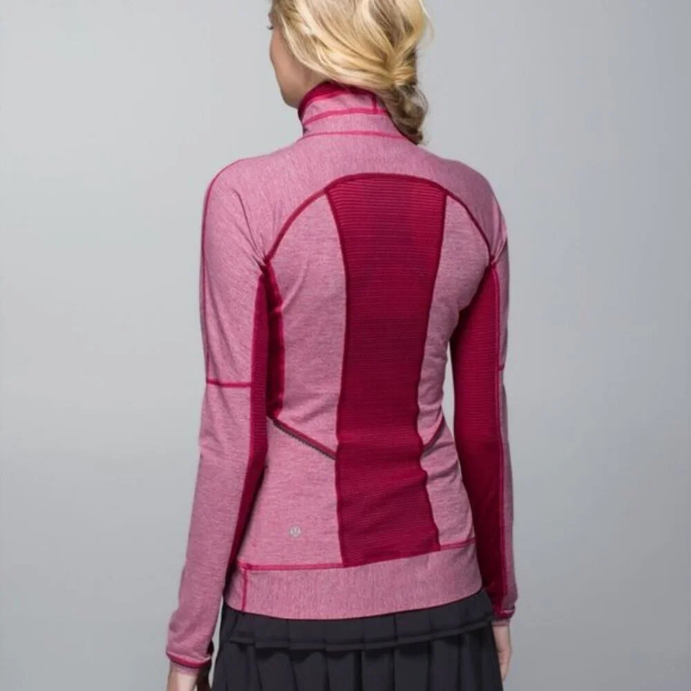 Lululemon Run For Gold 1/2 Zip Heathered Bumble Berry Size 4 - Picture 8 of 13